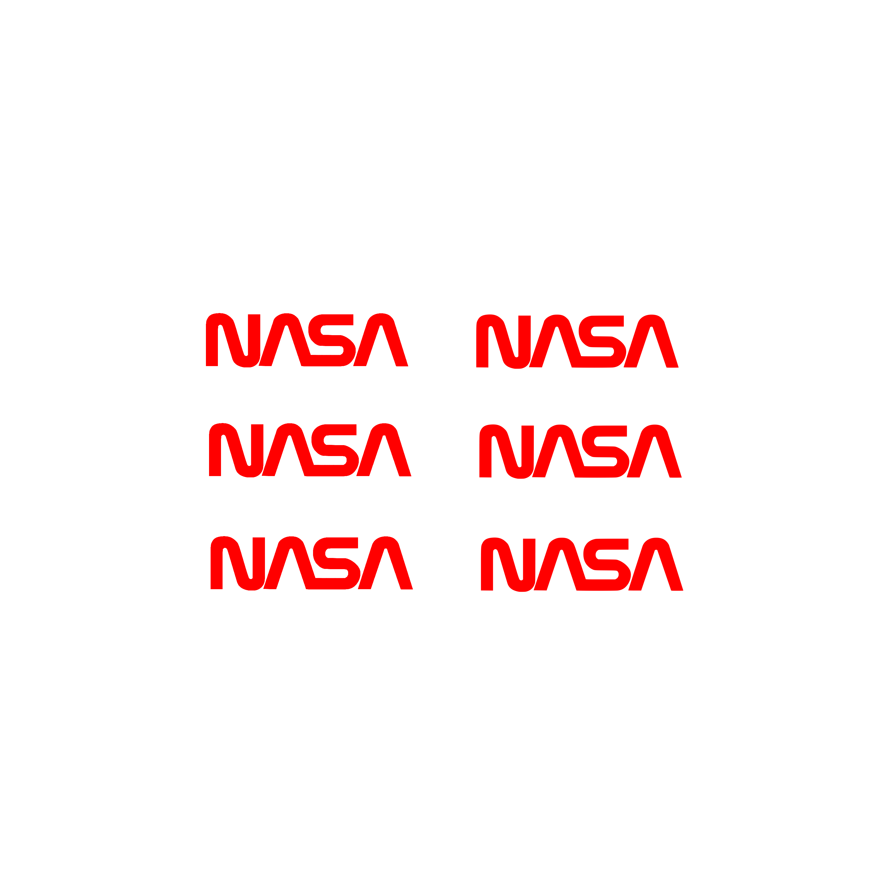 Nasa Text Sticker