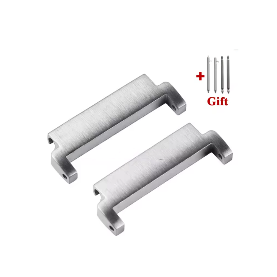 Watch Strap Metal Adapters Silver 18mm To 22mm