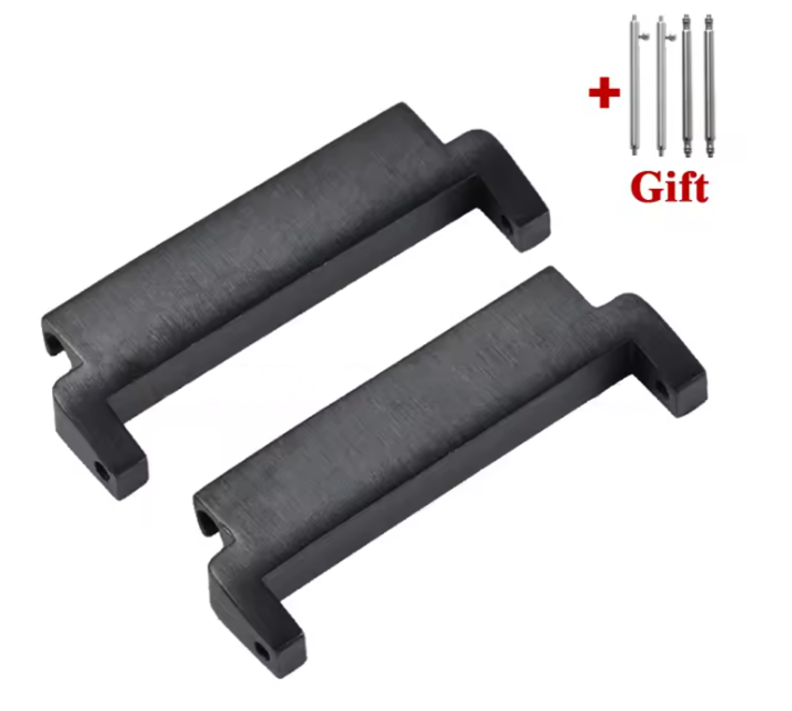 Watch Strap Metal Adapters Black 18mm To 22mm