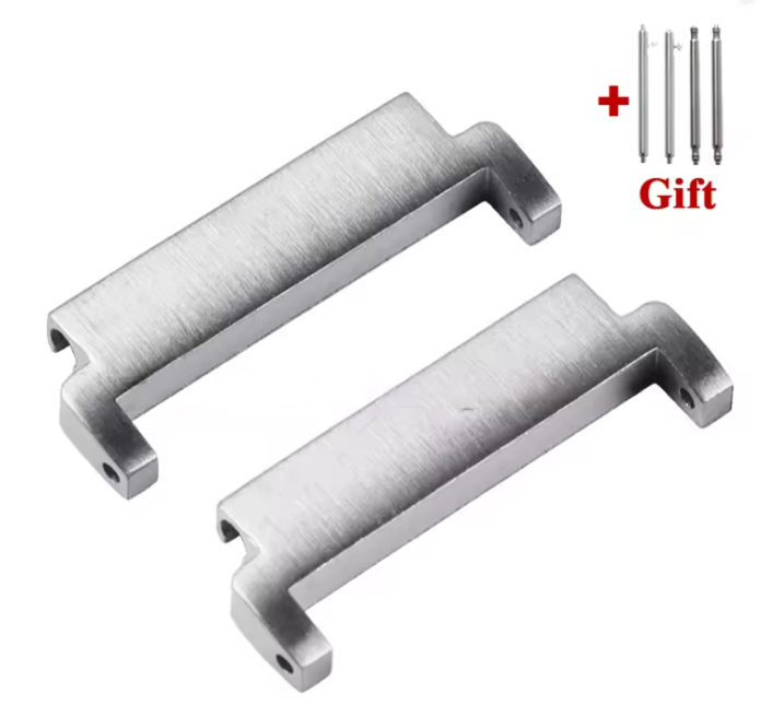 Watch Strap Metal Adapters Silver 18mm To 22mm